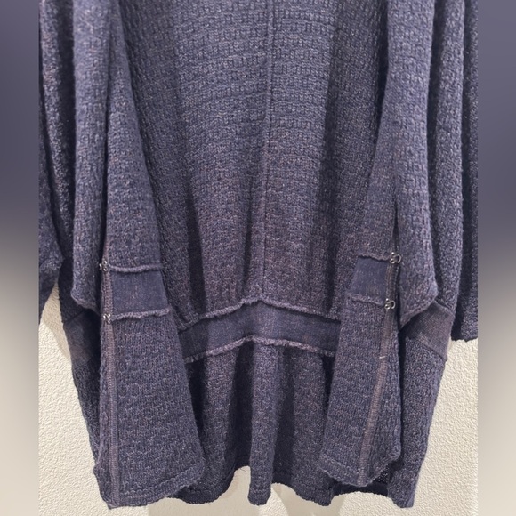 Classiques Entier Silk Wool Linen Blend Purple Knit Open Front Cardigan Size XL - Picture 6 of 14